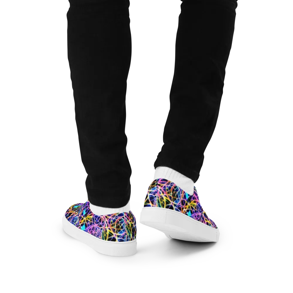 Laser Lace on Men's Lace-Up Canvas Shoes — Back