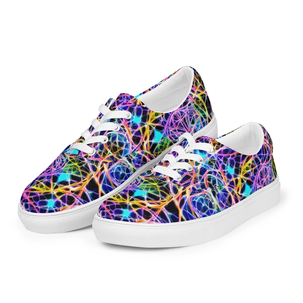 Laser Lace on Men's Lace-Up Canvas Shoes — Left Front