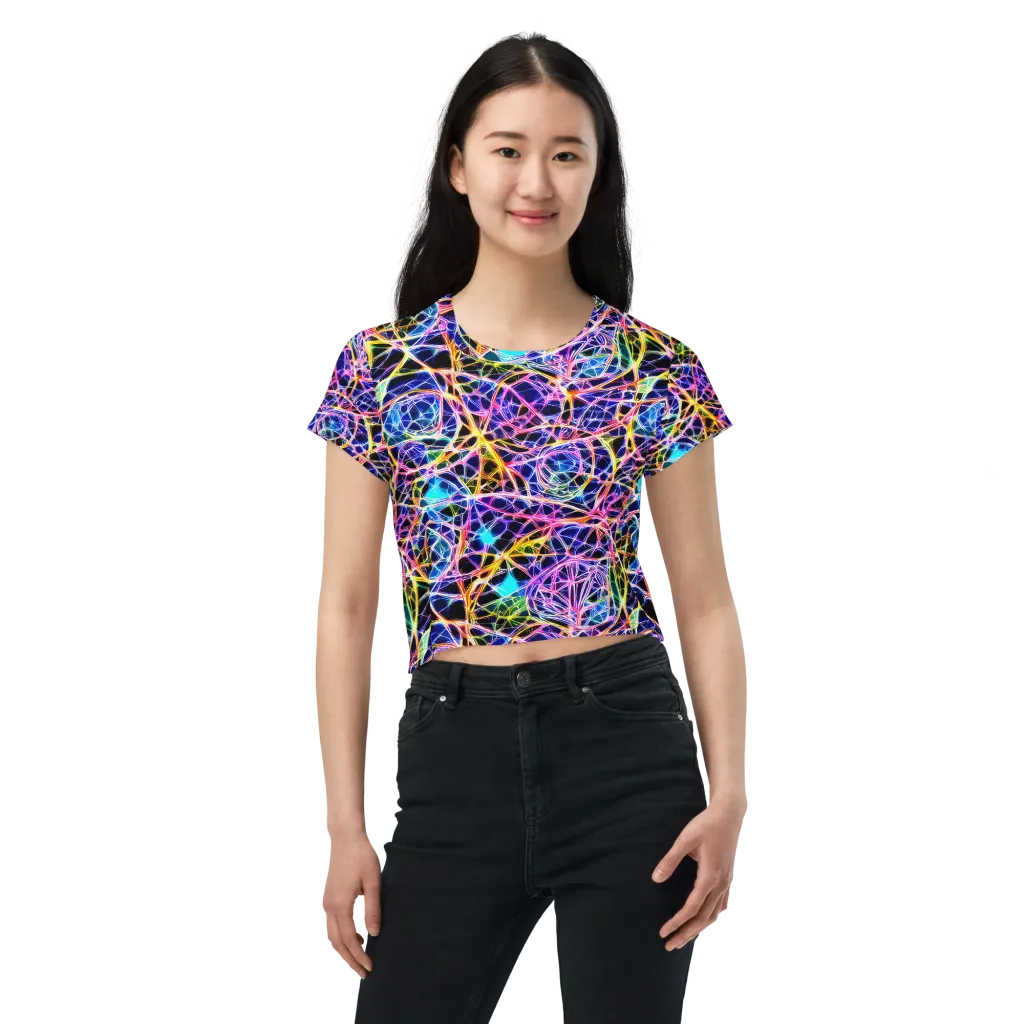 Laser Lace on Crop Tee — Front