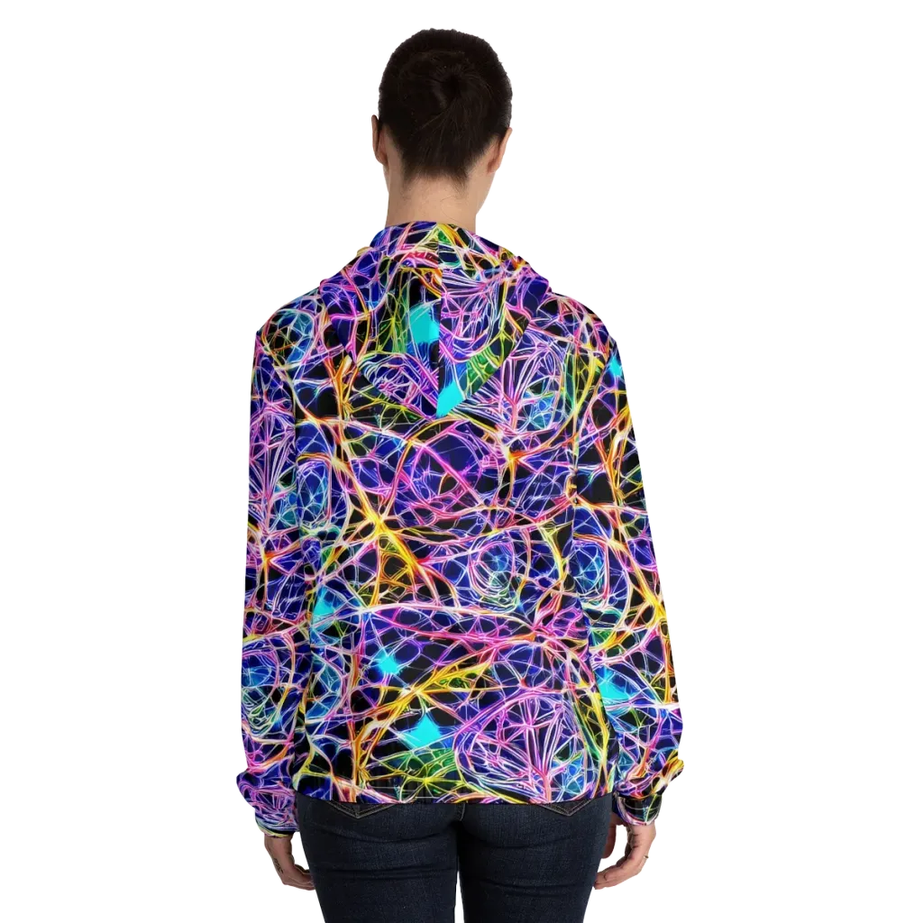 Laser Lace on Women's Full-Zip Hoodie — Back On Person