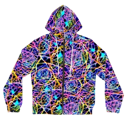 Laser Lace on a Women's Full-Zip Hoodie
