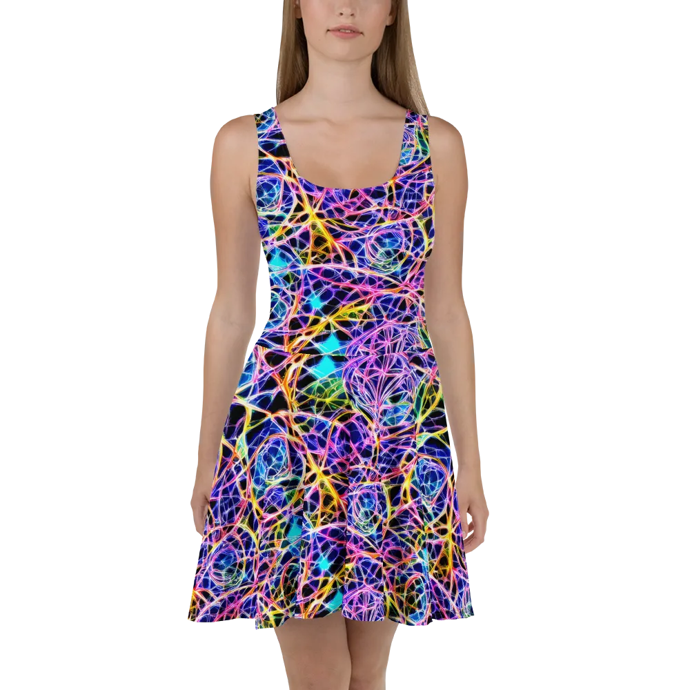 Laser Lace on Skater Dress — Front
