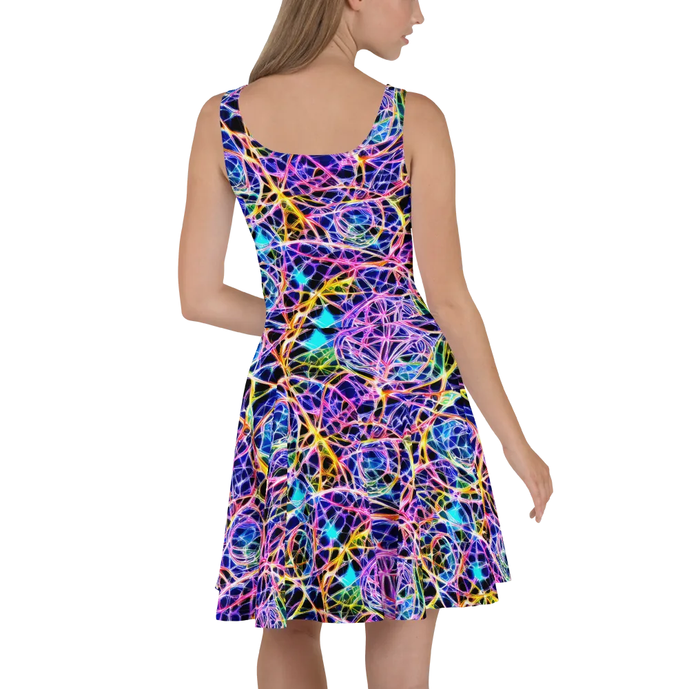 Laser Lace on Skater Dress — Back