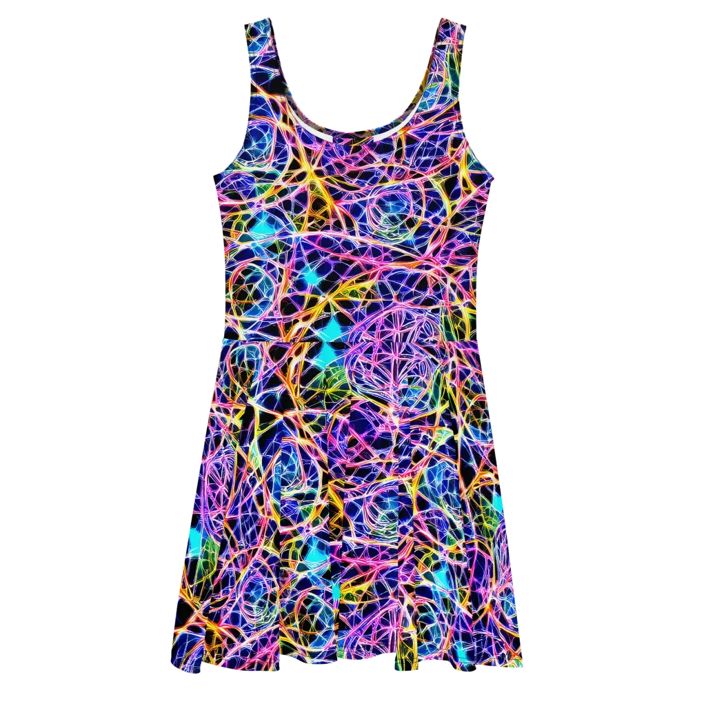 Laser Lace on Skater Dress — Front