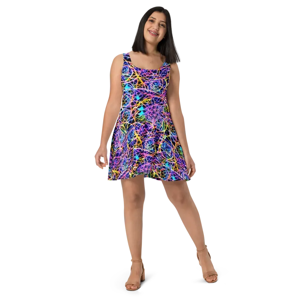 Laser Lace on Skater Dress — Front