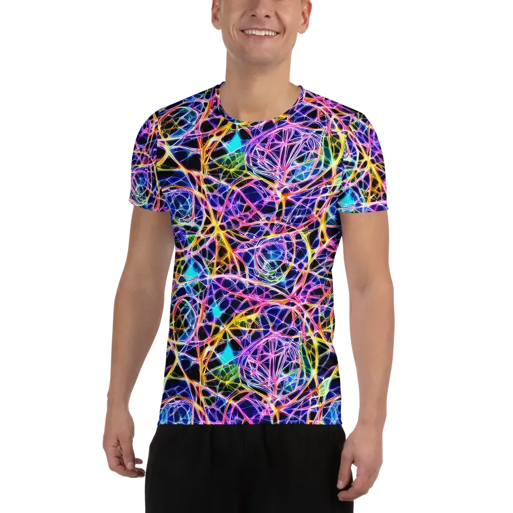 Laser Lace on Men's Athletic T-Shirt — Front