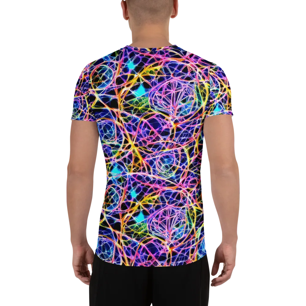 Laser Lace on Men's Athletic T-Shirt — Back