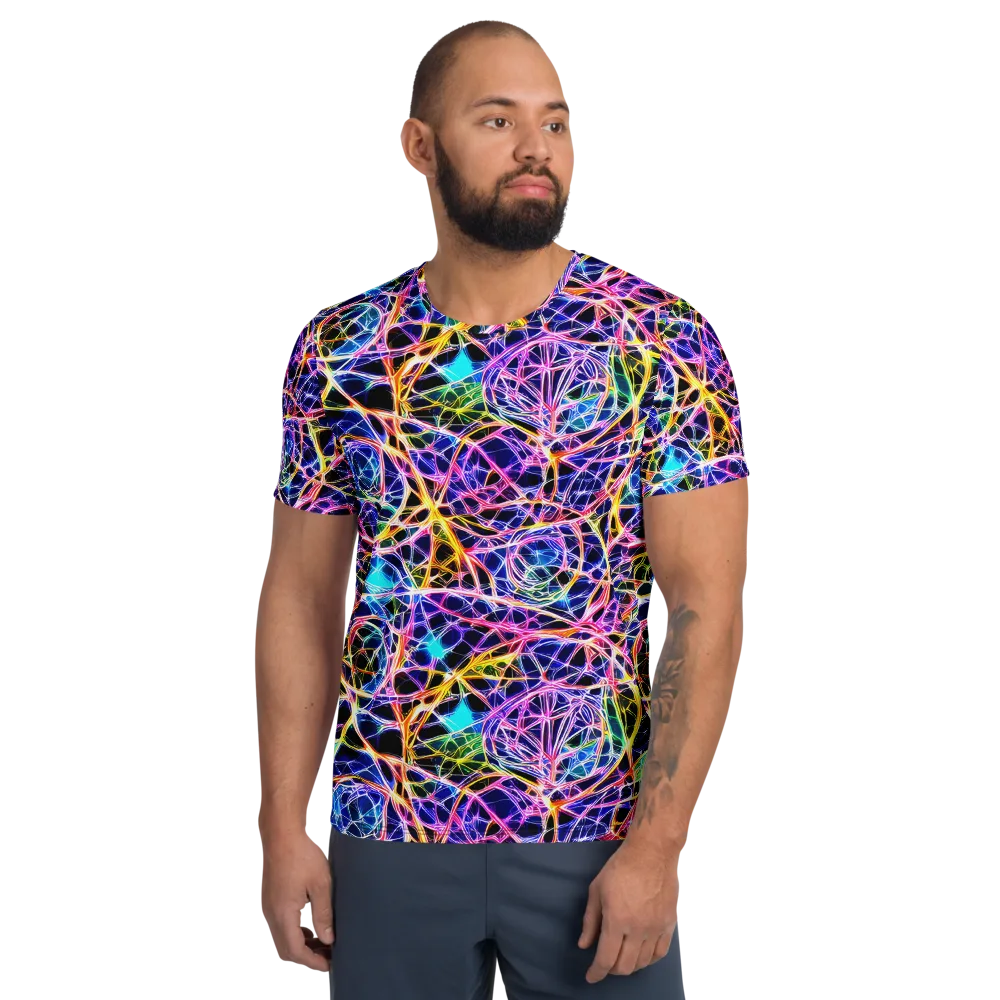 Laser Lace on Men's Athletic T-Shirt — Front