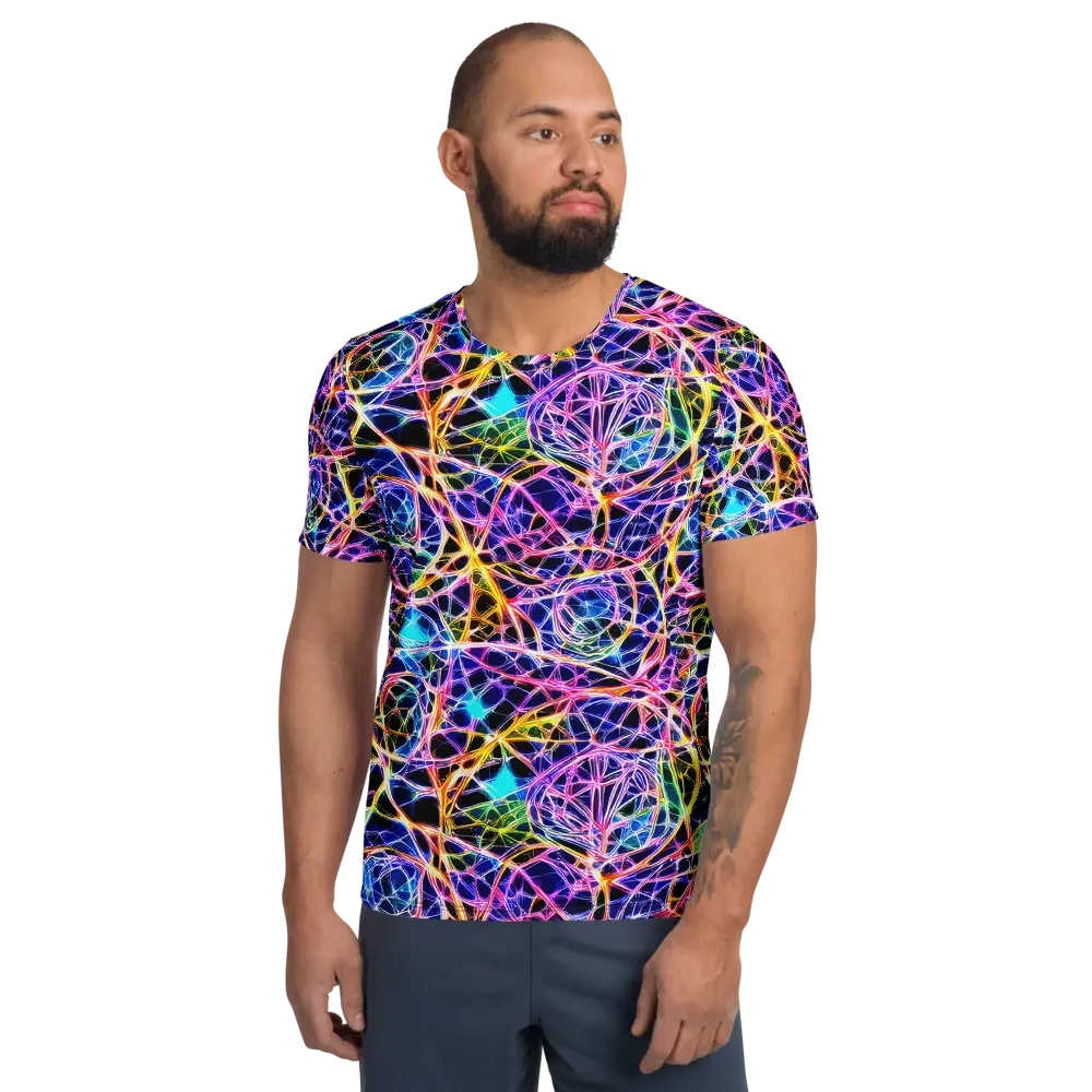Laser Lace on Men's Athletic T-Shirt — Front