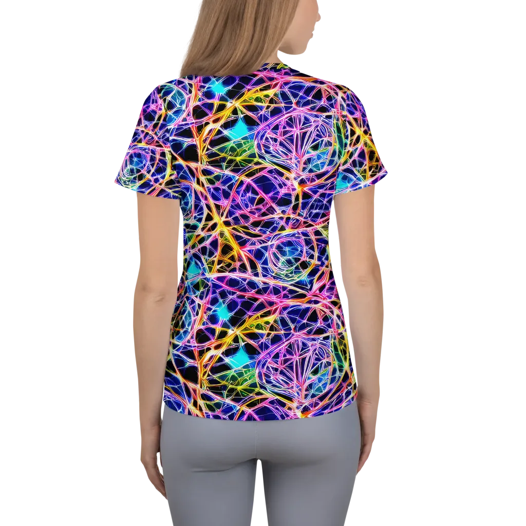 Laser Lace on Women's Athletic T-Shirt — Back