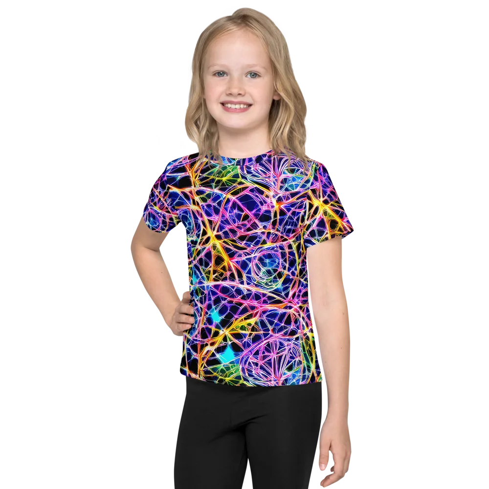 Laser Lace on Kids Crew Neck T-Shirt — Front