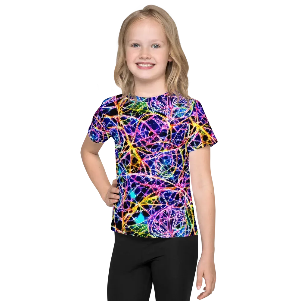 Laser Lace on Kids Crew Neck T-Shirt — Front