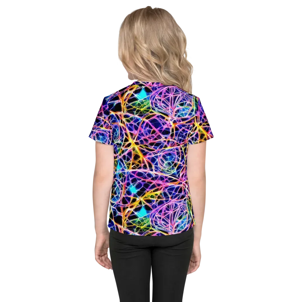 Laser Lace on Kids Crew Neck T-Shirt — Back