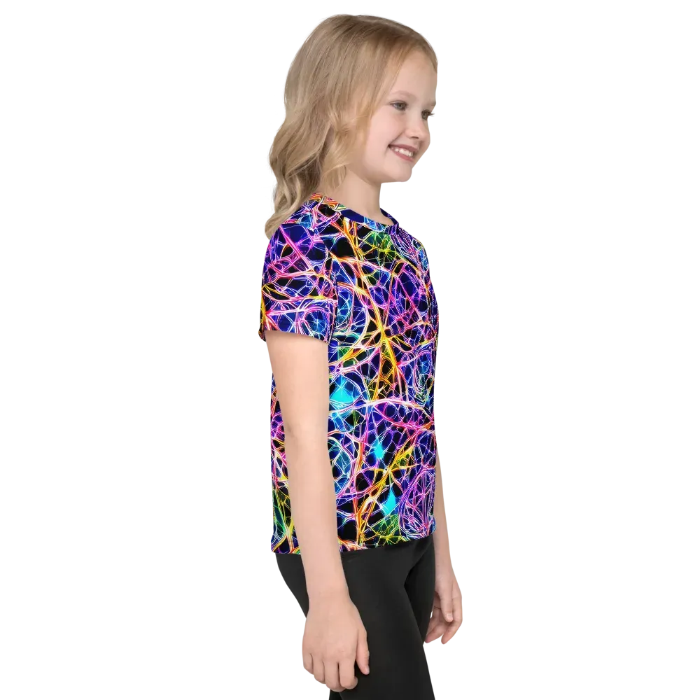 Laser Lace on Kids Crew Neck T-Shirt — Right