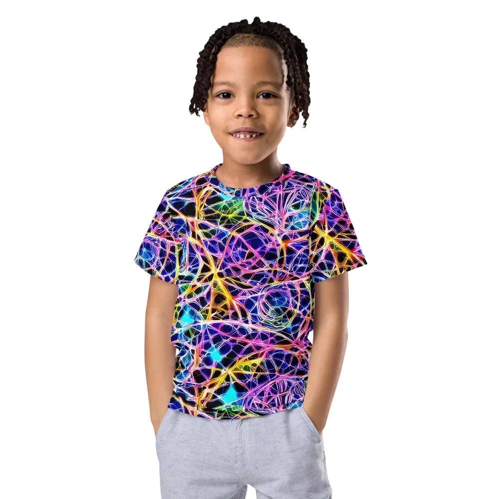Laser Lace on Kids Crew Neck T-Shirt — Front