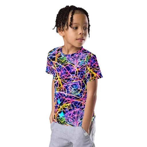 Laser Lace on a Kids Crew Neck T-Shirt