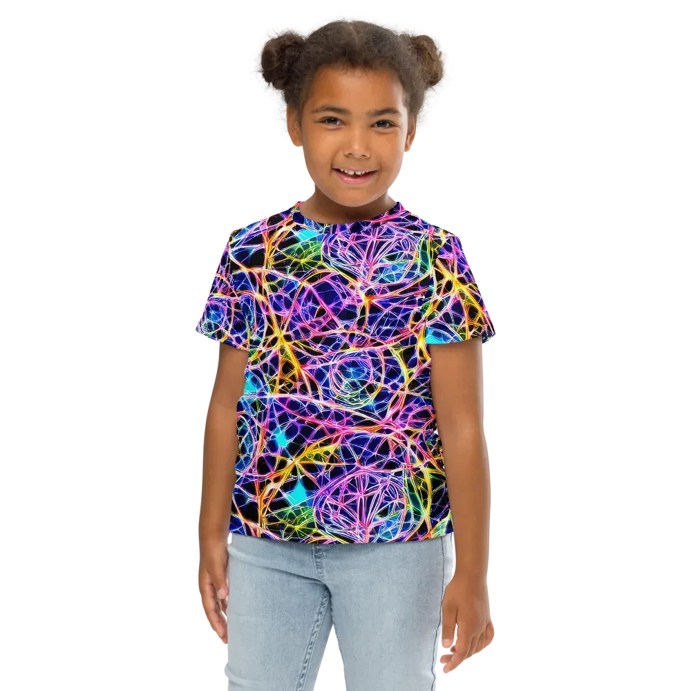 Laser Lace on Kids Crew Neck T-Shirt — Front