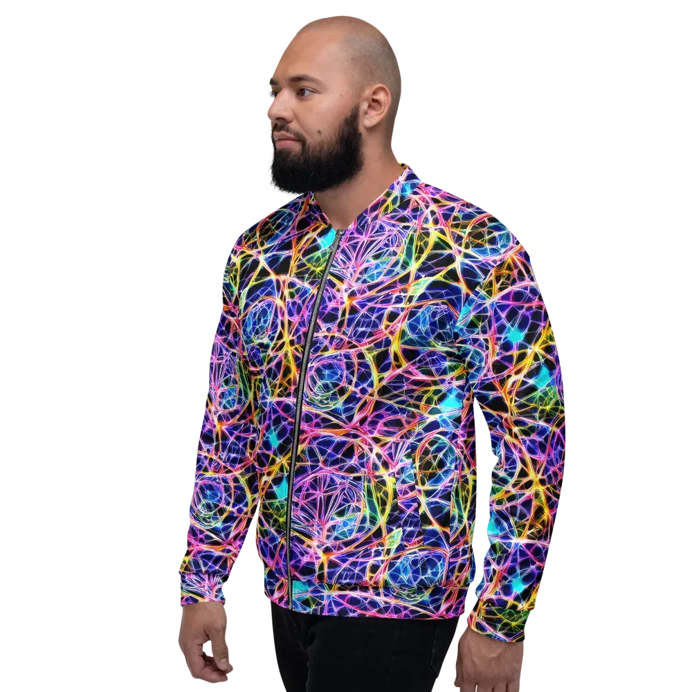 Laser Lace on Bomber Jacket — Left