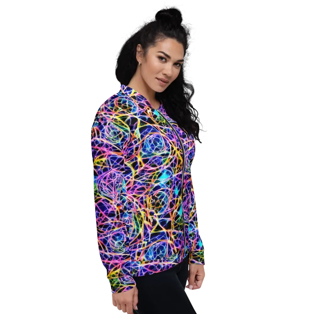 Laser Lace on Bomber Jacket — Right