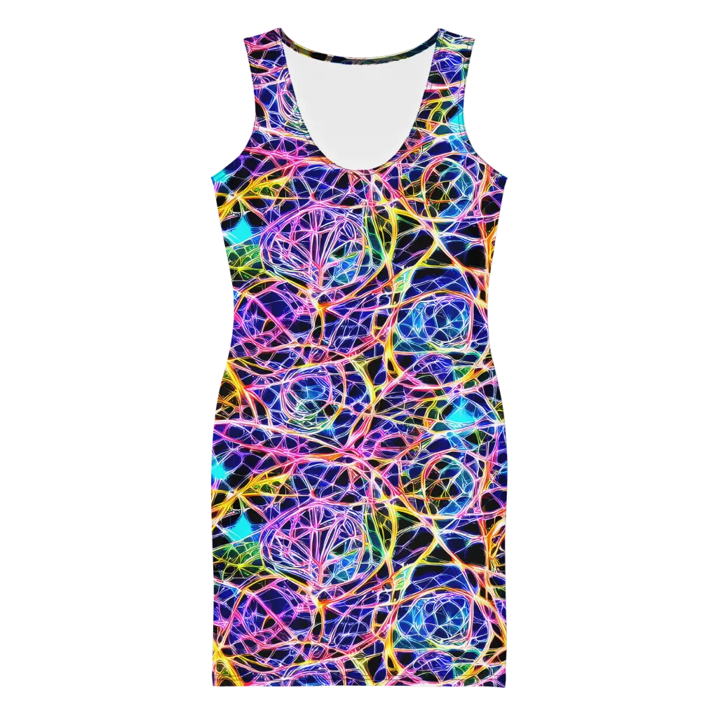 Laser Lace on Bodycon Dress — Front