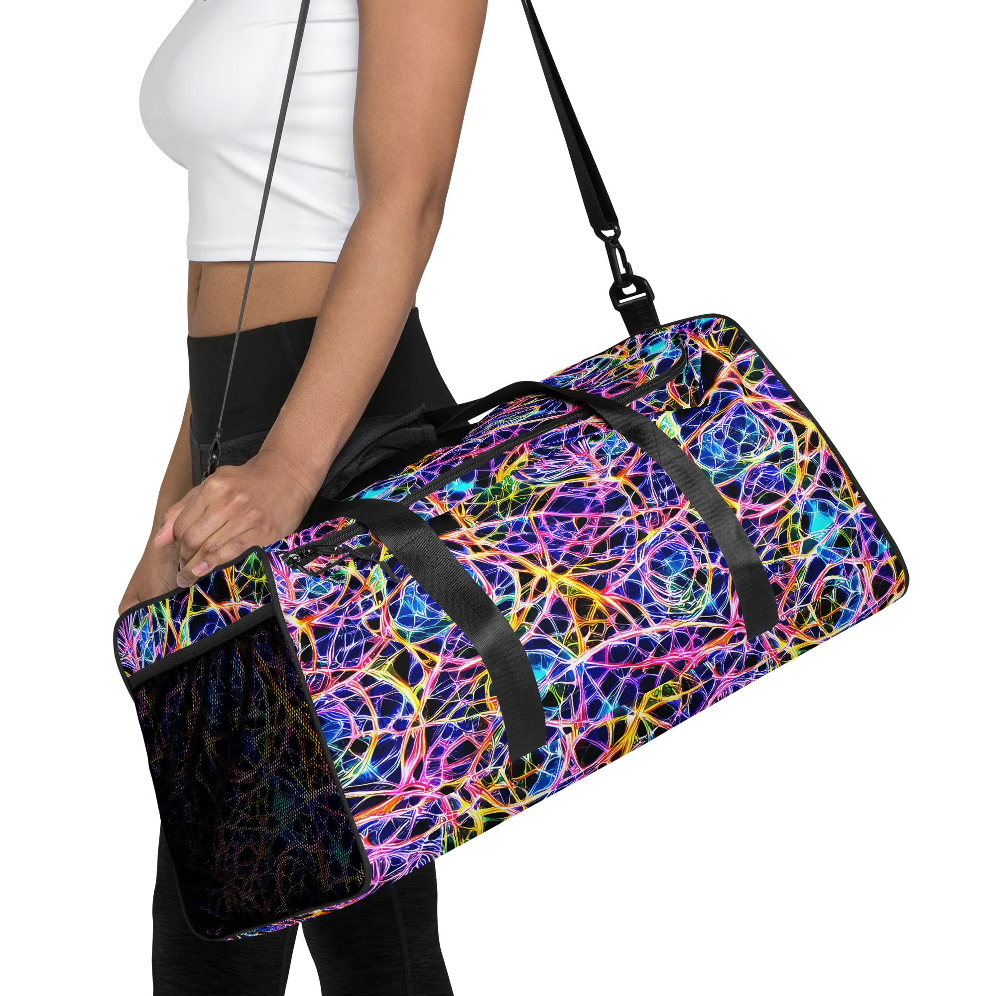 Laser Lace on Duffle Bag — Front