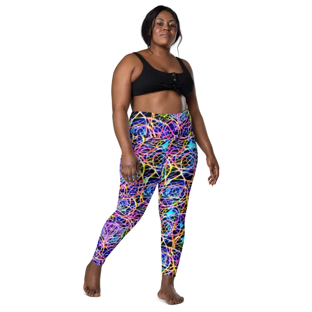 Laser Lace on Leggings with Pockets — Front