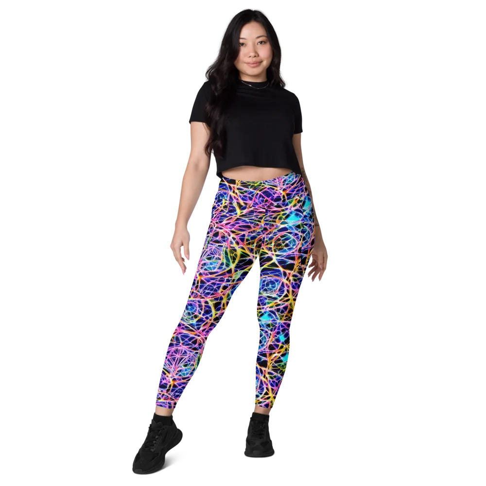 Laser Lace on Leggings with Pockets — Front
