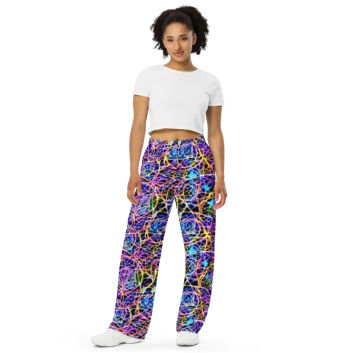 Laser Lace on a Wide-Leg Pants