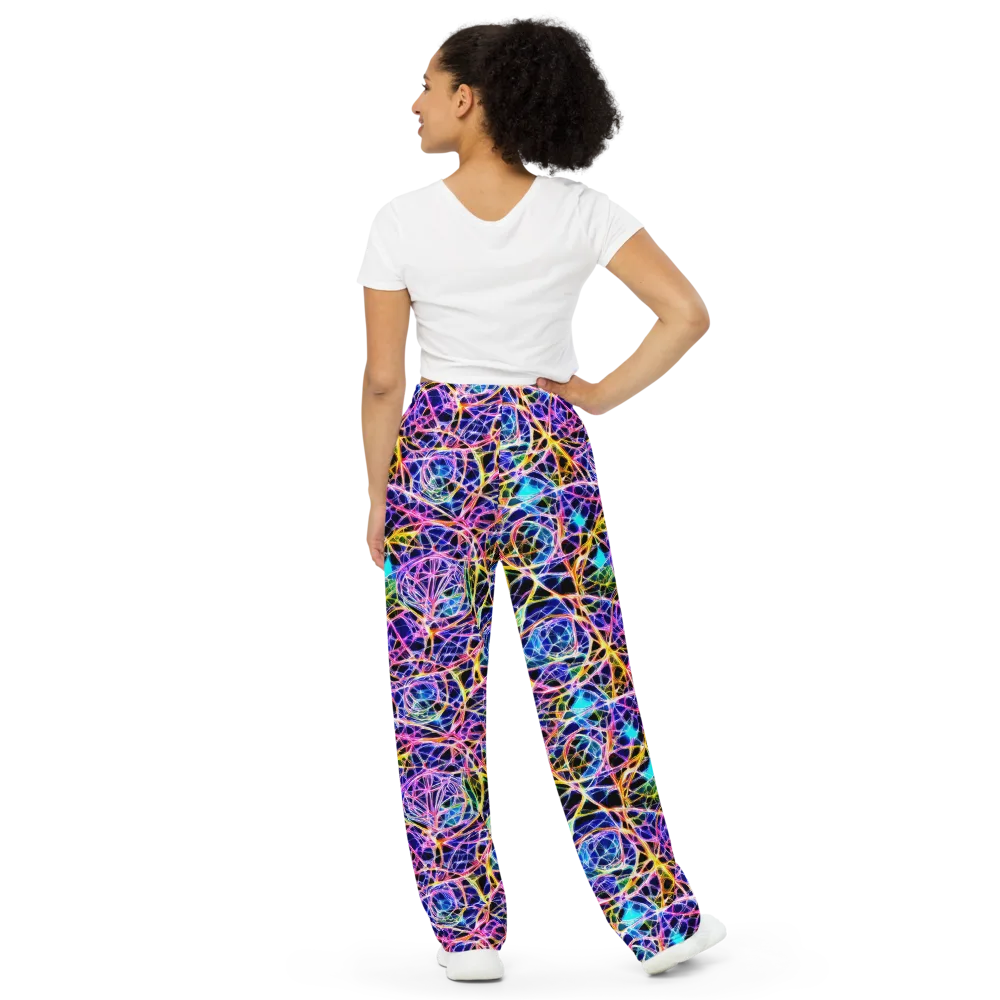 Laser Lace on Wide-Leg Pants — Back