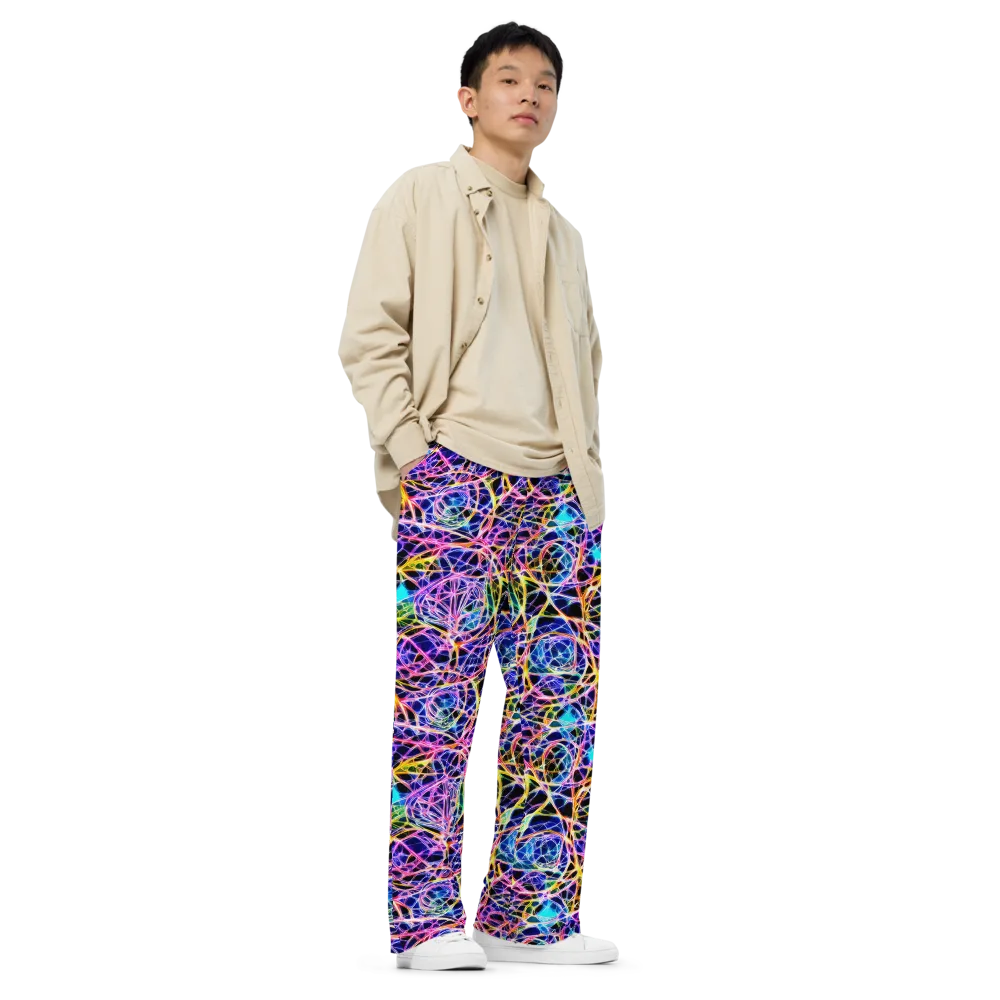 Laser Lace on Wide-Leg Pants — Right Front