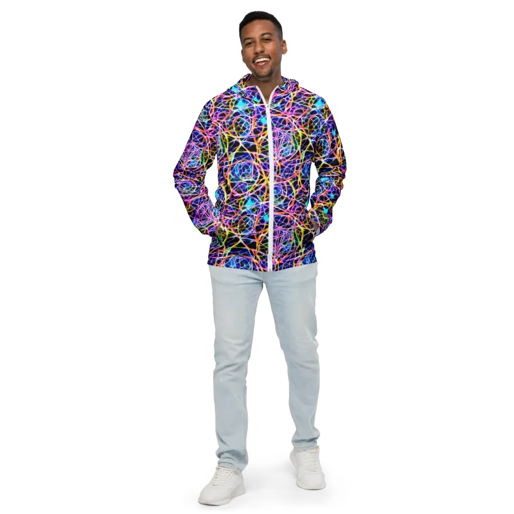 Laser Lace on Men's Windbreaker — Front