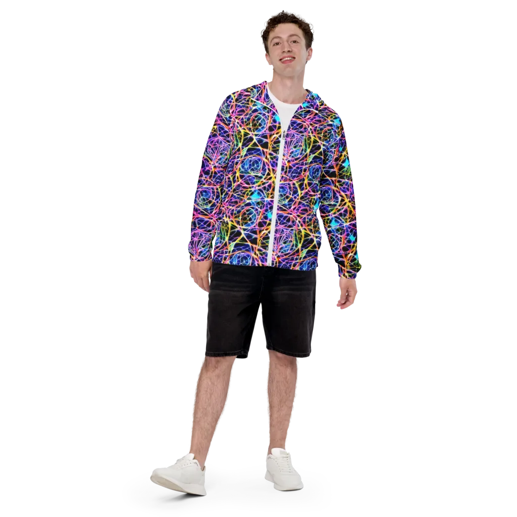 Laser Lace on Men's Windbreaker — Front