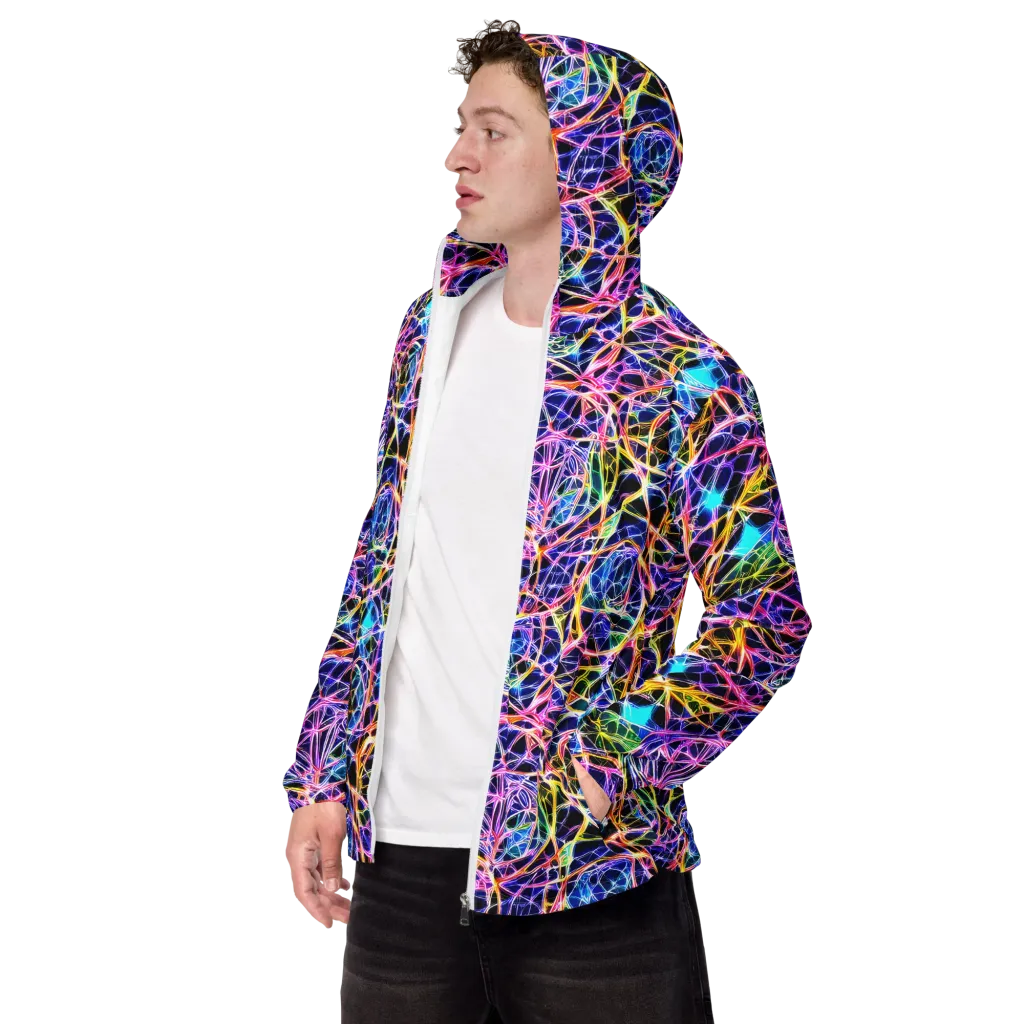 Laser Lace on Men's Windbreaker — Left Front