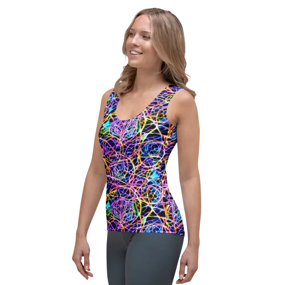 Laser Lace on Women's Tank Top — Left Front