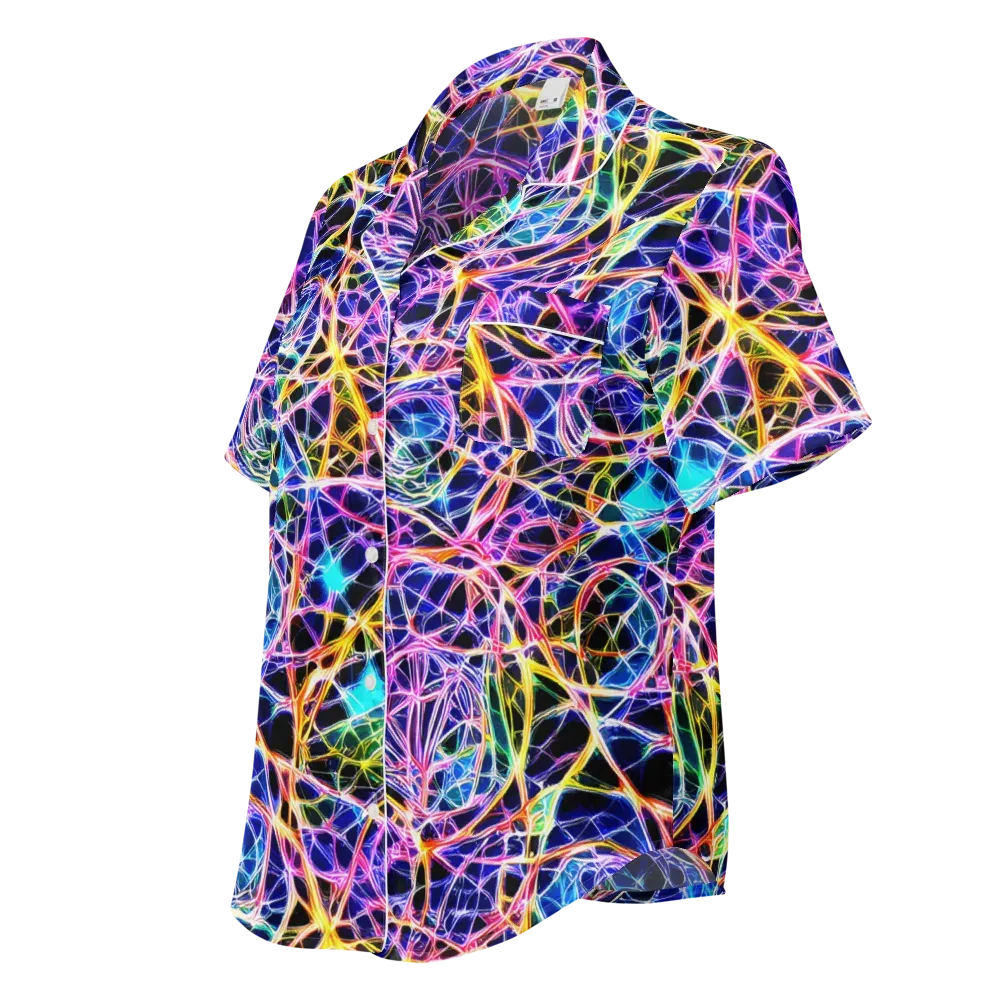 Laser Lace on Women's Short Sleeve Pajama Top — Left Front