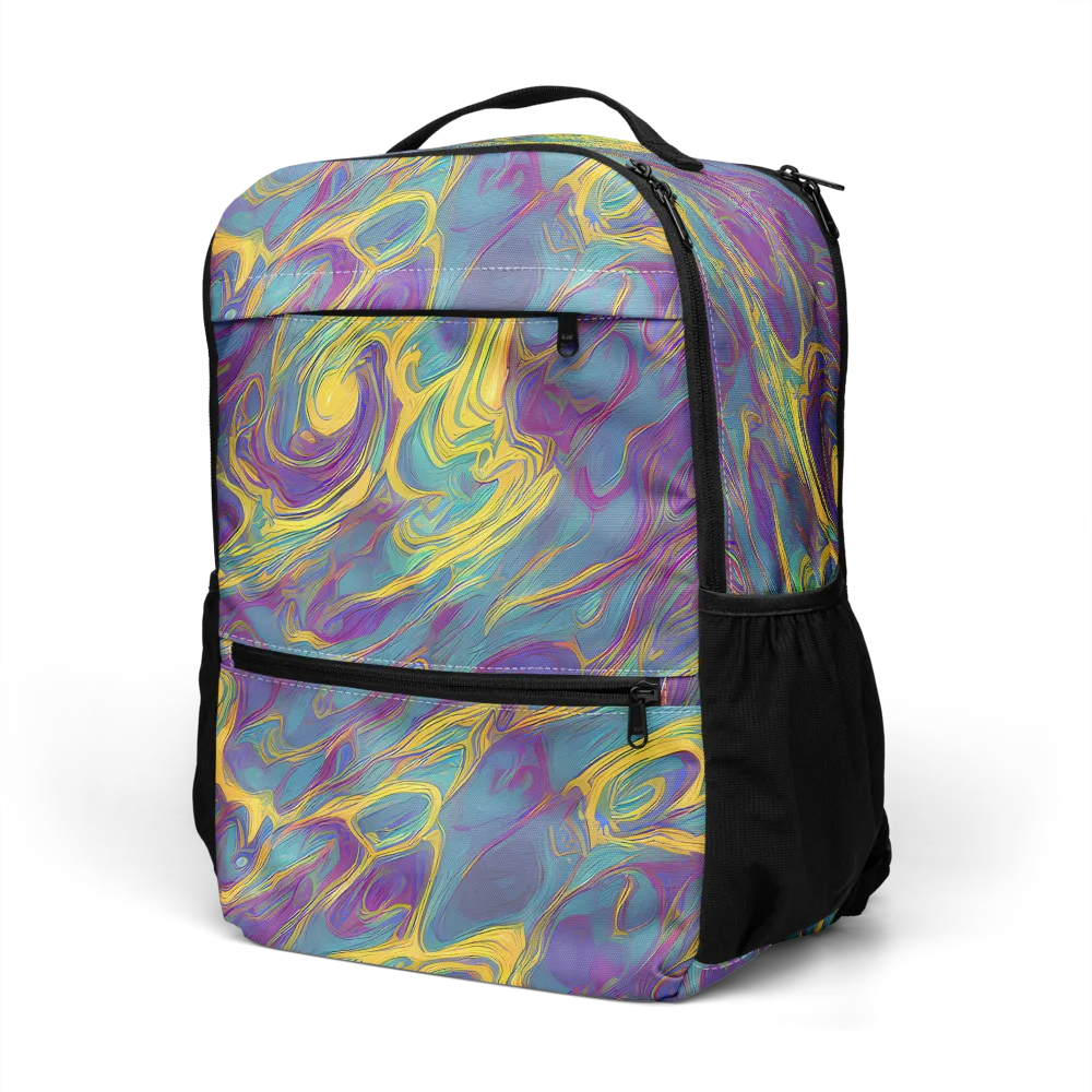Golden Waveform on Utility Backpack — Left Front