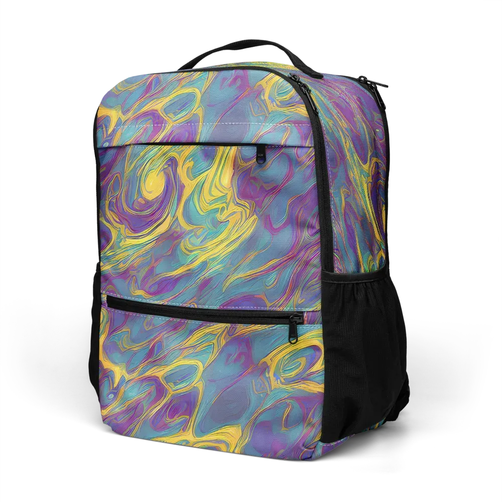 Golden Waveform on Utility Backpack — Left Front