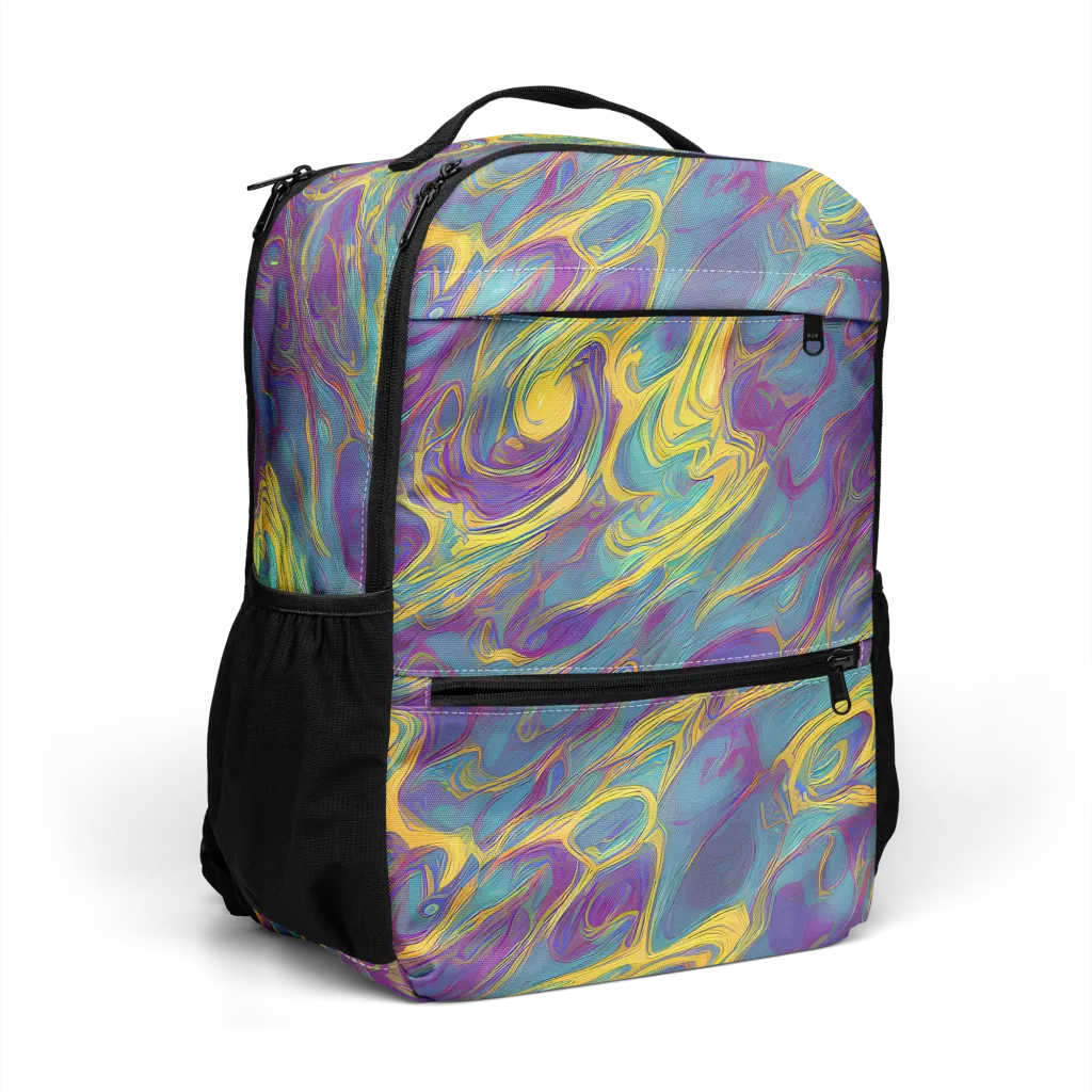 Golden Waveform on Utility Backpack — Right Front