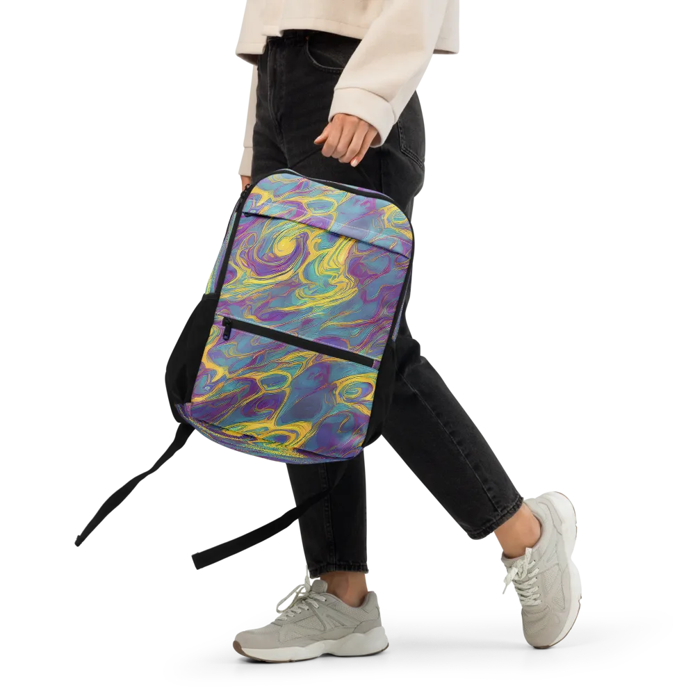 Golden Waveform on Utility Backpack — Front