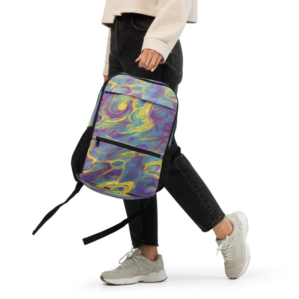 Golden Waveform on Utility Backpack — Front
