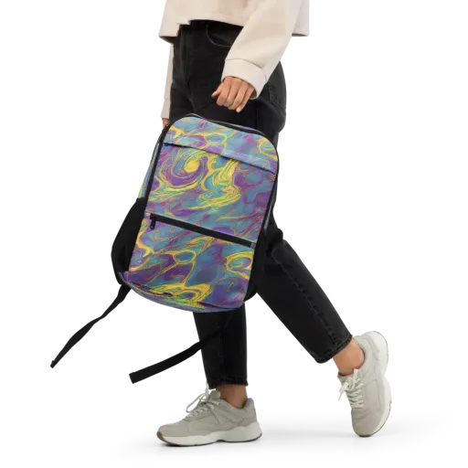 Golden Waveform on a Utility Backpack