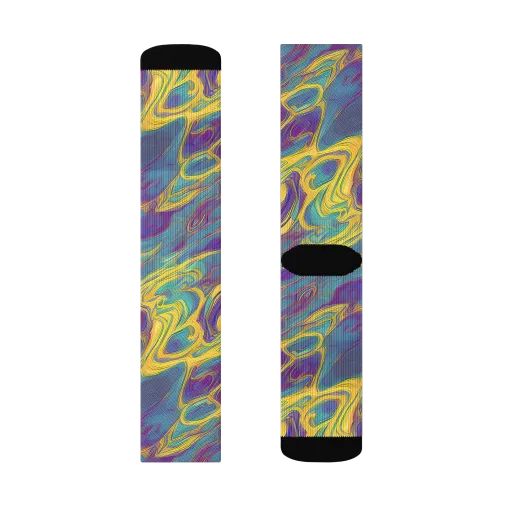 Golden Waveform on a Socks