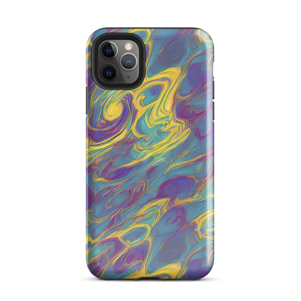 Golden Waveform on Tough Case for iPhone® — Front