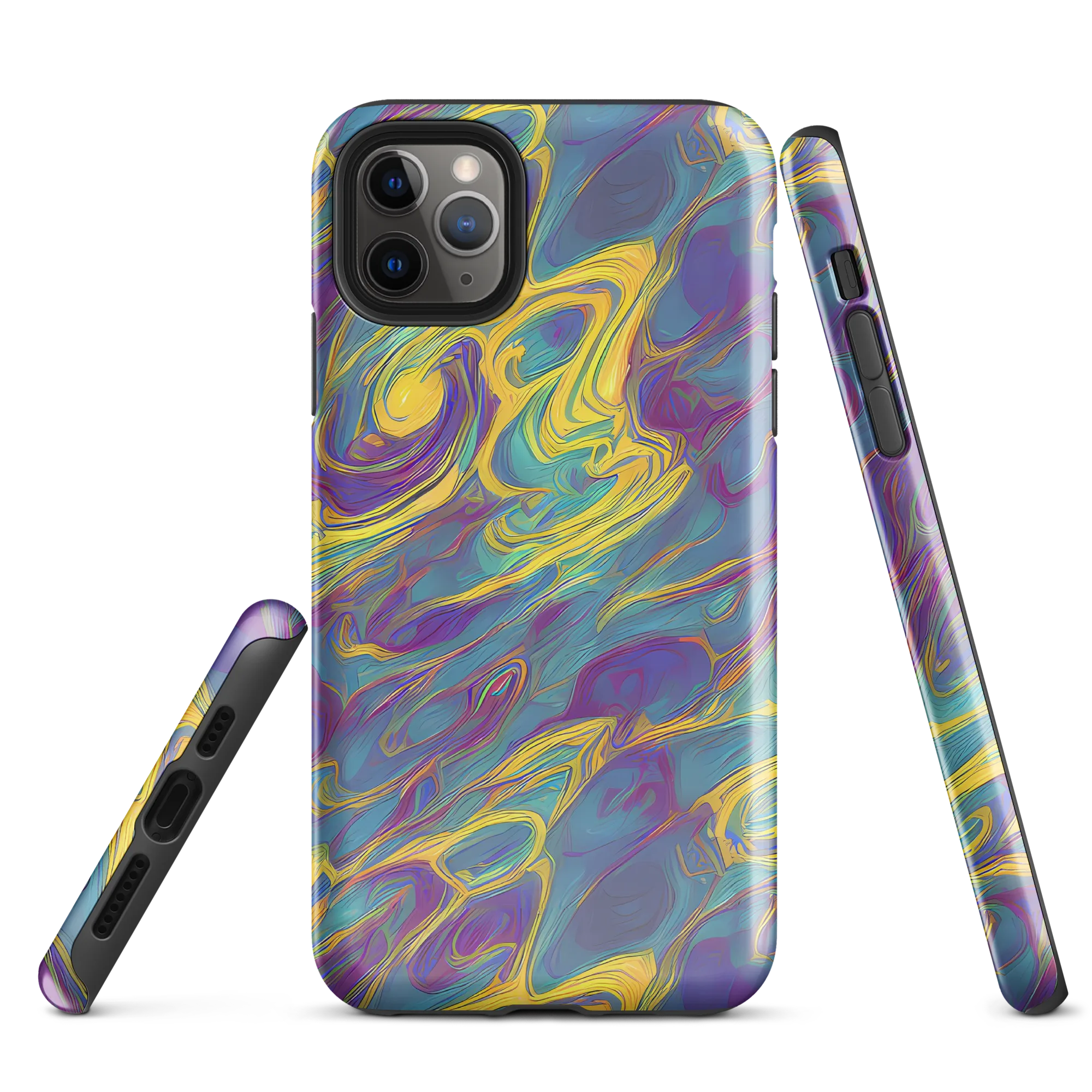 Golden Waveform on Tough Case for iPhone® — Front
