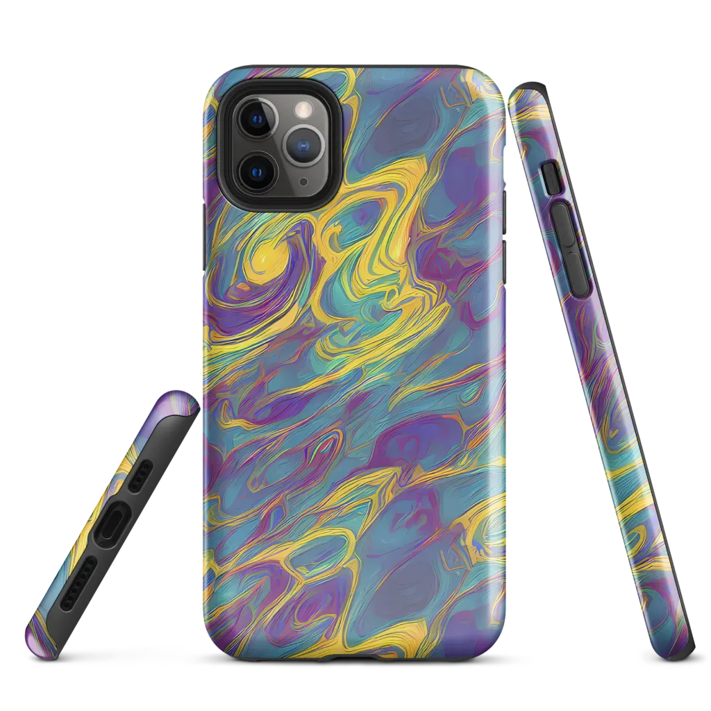 Golden Waveform on Tough Case for iPhone® — Front