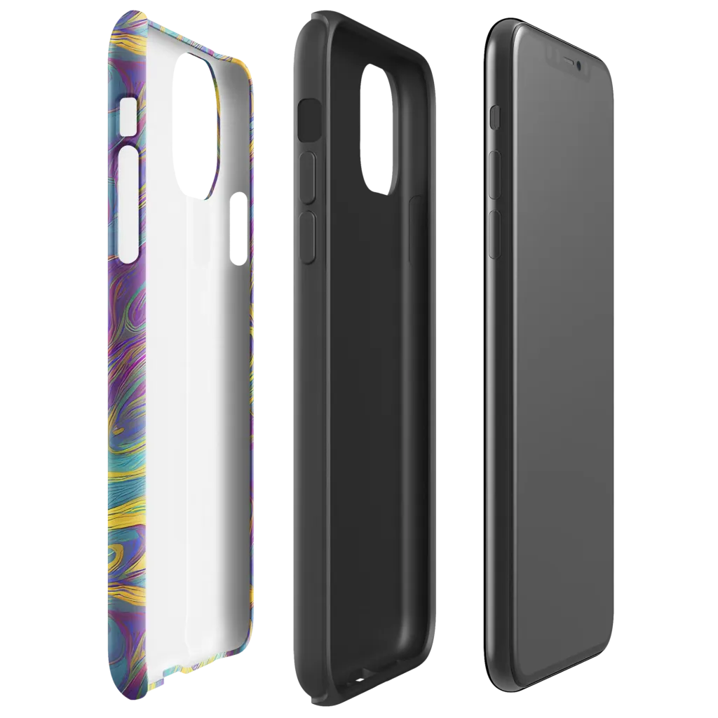 Golden Waveform on Tough Case for iPhone® — Right