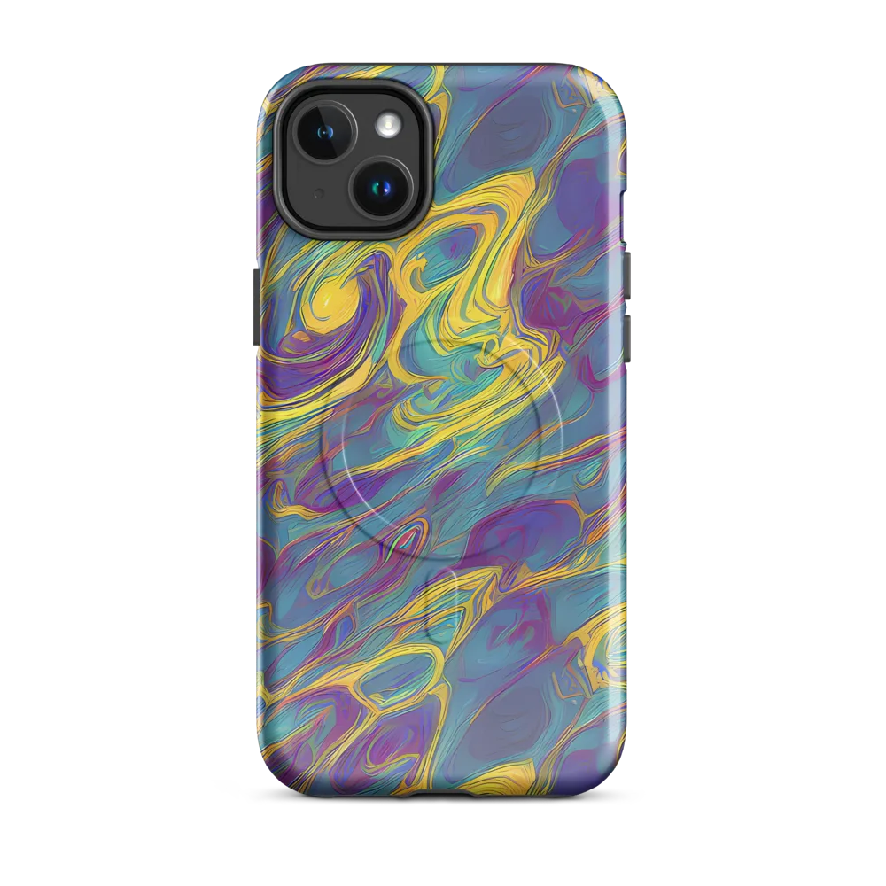 Golden Waveform on MagSafe Tough Case for iPhone® — Front