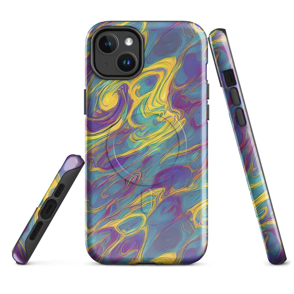 Golden Waveform on MagSafe Tough Case for iPhone® — Front