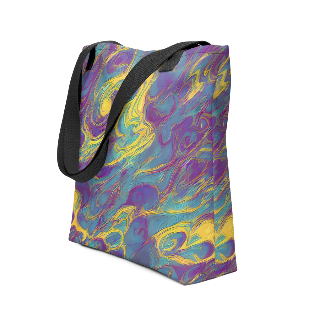 Golden Waveform on Tote Bag — Front