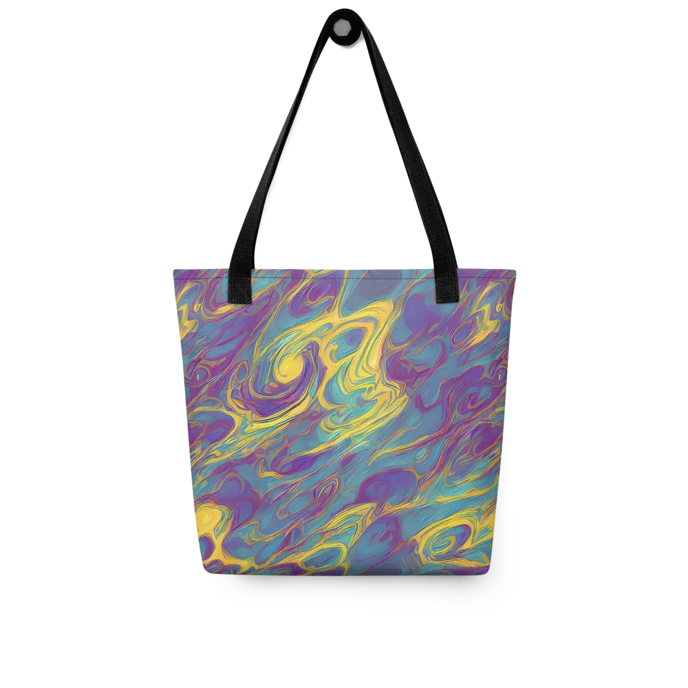 Golden Waveform on Tote Bag — Front